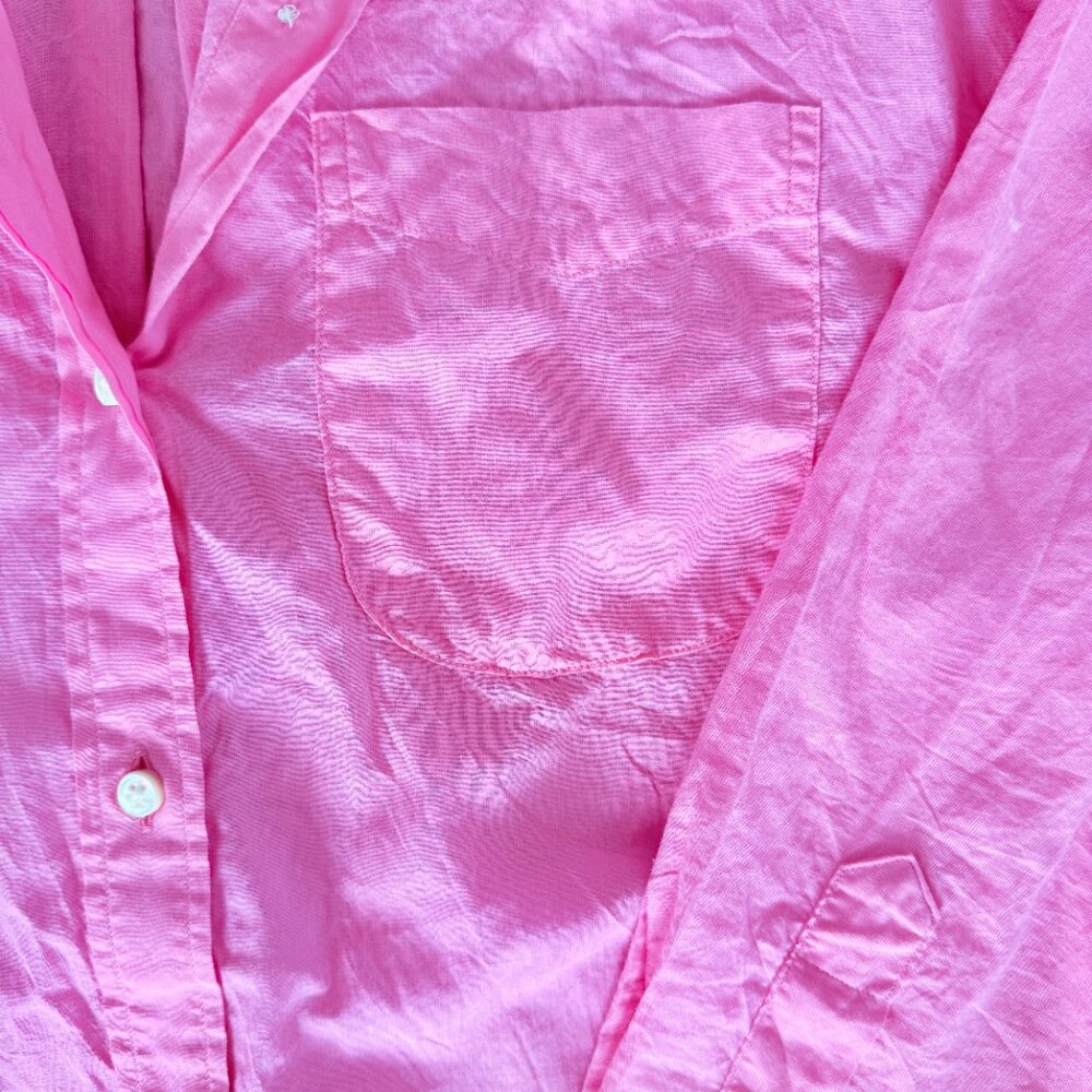 Ann Mashburn THe Weekender SHirt in Pink Summer Cloth XS - Picture 4 of 4